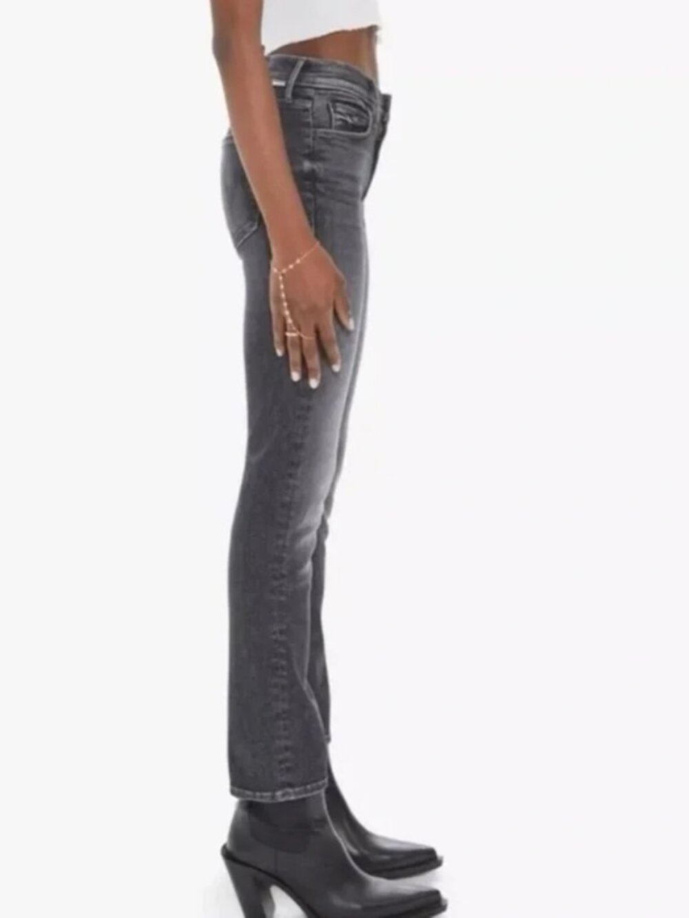 MOTHER DENIM MID RISE DAZZLER ANKLE JEANS NIGHT IS WATCHING STRETCH sz 28